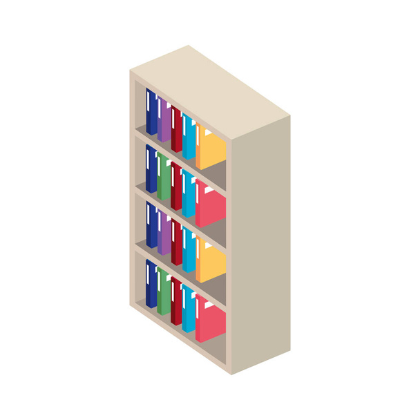 librería biblioteca icono aislado
 - Vector, Imagen