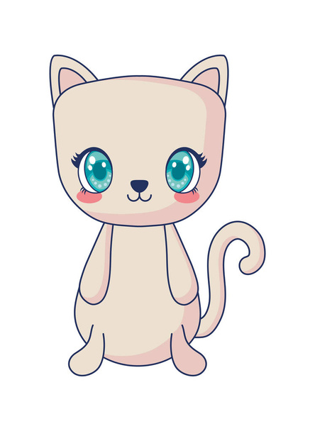cute cat adorable character - Vector, Image