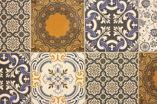 colorful tiles for textures in antique pattern - Photo, Image