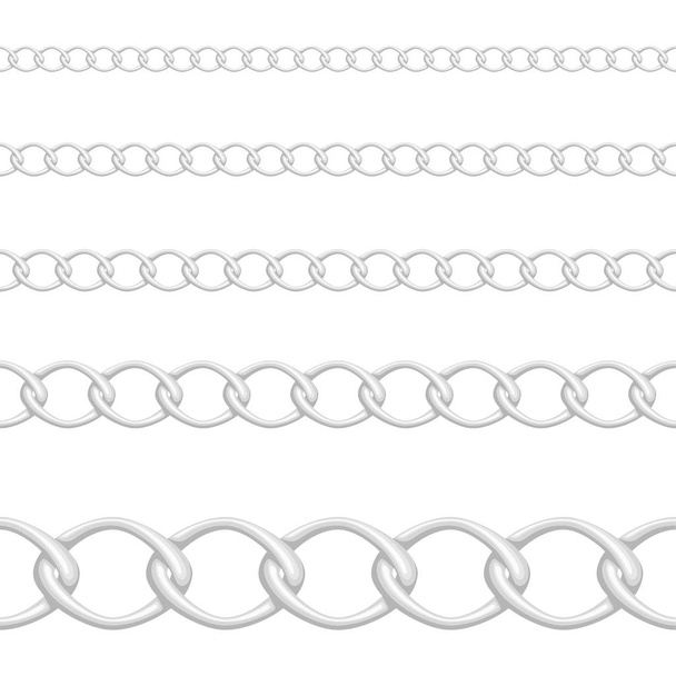 Seamless, fehér alapon szürke lánc - Vektor, kép