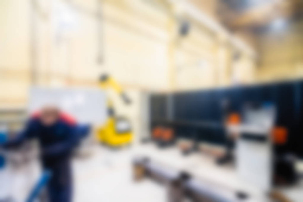 Industrial production factory theme blur background - Foto, Imagem