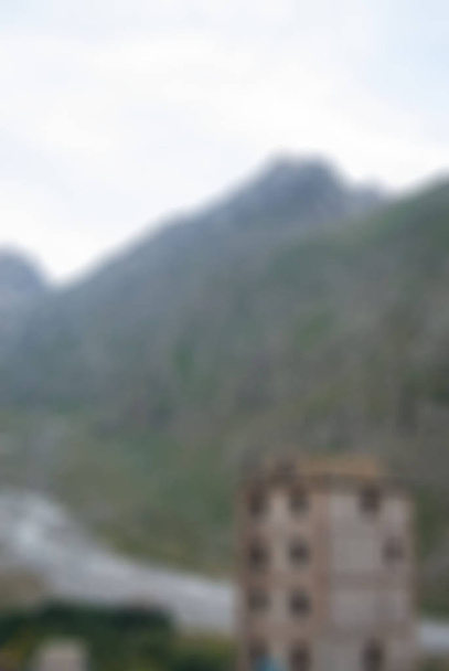 Mountaineering tourism  theme blur background - Zdjęcie, obraz