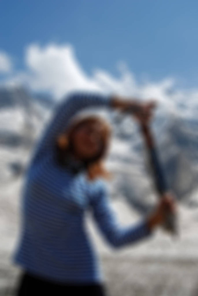 Mountaineering tourism  theme blur background - Photo, Image