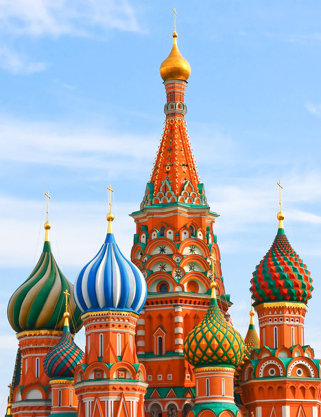 ロシア聖ワシリイ大聖堂、モスクワで最も有名な場所 - 写真・画像