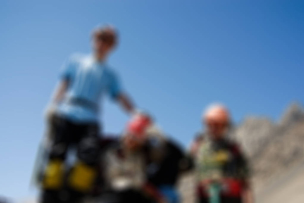 Ορειβατικός τουρισμός θέμα θάμπωμα του φόντου - Φωτογραφία, εικόνα