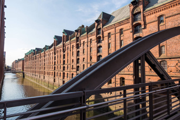 The old warehouse district Speicherstadt in Hamburg, Germany - Foto, Bild