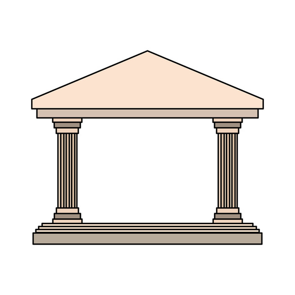 Bank building symbol - Vektor, obrázek