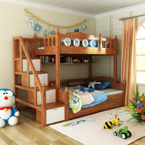 3D gyermekszoba renderelése - Fotó, kép