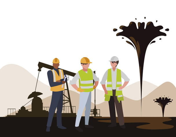travailleurs de l'industrie pétrolière avatars caractères
 - Vecteur, image