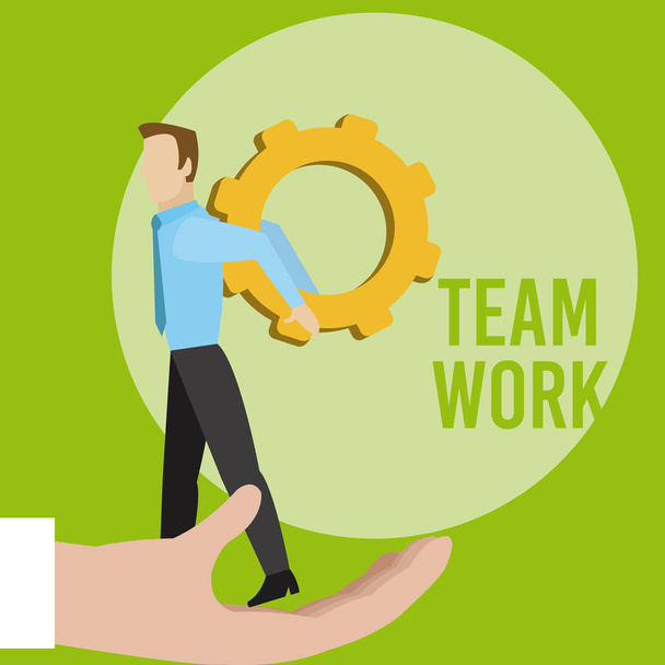 Concept de travail d'équipe en entreprise - Vecteur, image