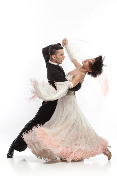 beautiful couple in the active ballroom dance - Φωτογραφία, εικόνα
