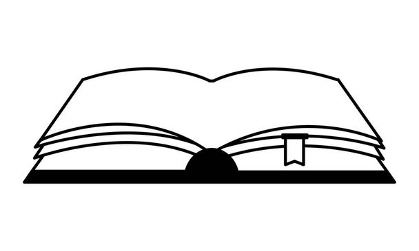Nyitott könyv elszigetelt ikon - Vektor, kép