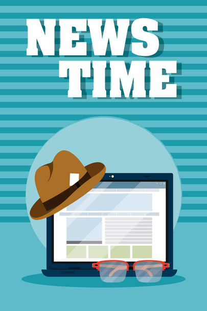 News time online - Vector, Image