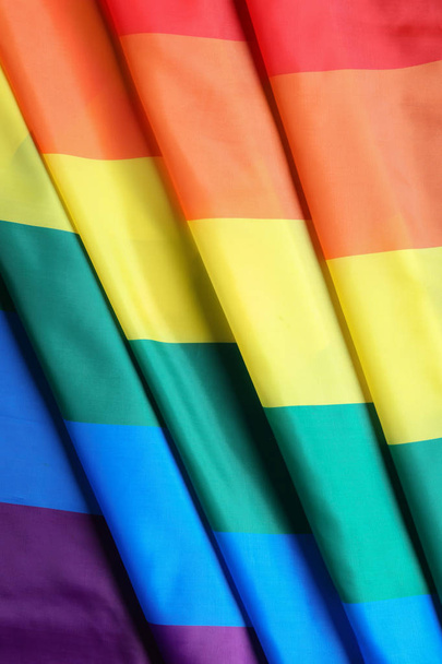 Bright rainbow gay flag as background. LGBT community - Foto, Bild