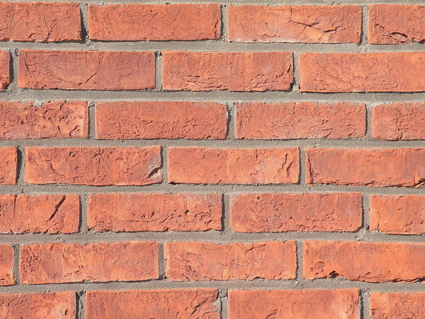 Red brick wall - Фото, зображення