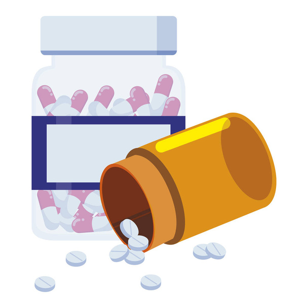 gyógyszer pot kábítószer ikon - Vektor, kép