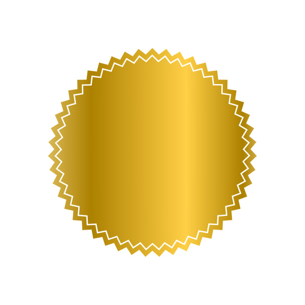 illustrazione di un'icona del sigillo d'oro su stile white.Design
  - Foto, immagini
