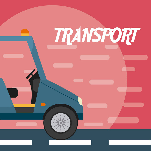 Warehouse cart transport vehicle - Vector, Image