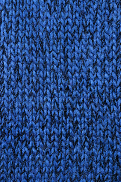 kék kötött textúra - Fotó, kép