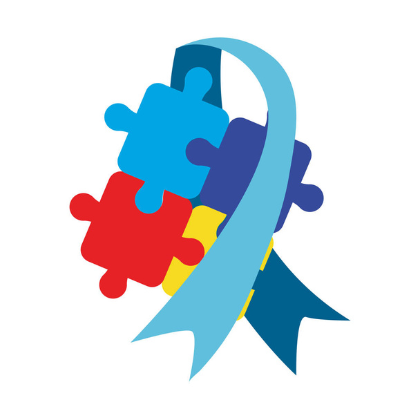 Día de la conciencia del autismo
 - Vector, Imagen