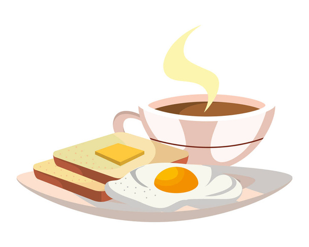 delicioso desayuno sabroso de dibujos animados
 - Vector, imagen