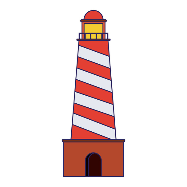 Lighthouse building isolated - Vettoriali, immagini