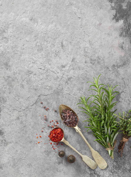 Paprika, salt and herbs - Photo, Image