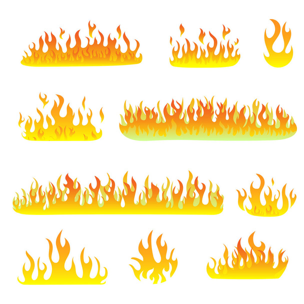 flame on a white - Vector, Image