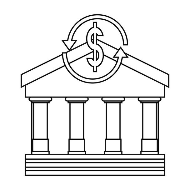 銀行のドルの両替 - ベクター画像