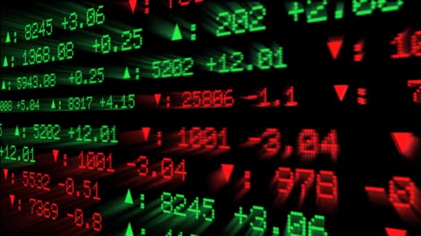 Stock Exchange Showcasa 2D animace zobrazení burzy NYSE - Záběry, video