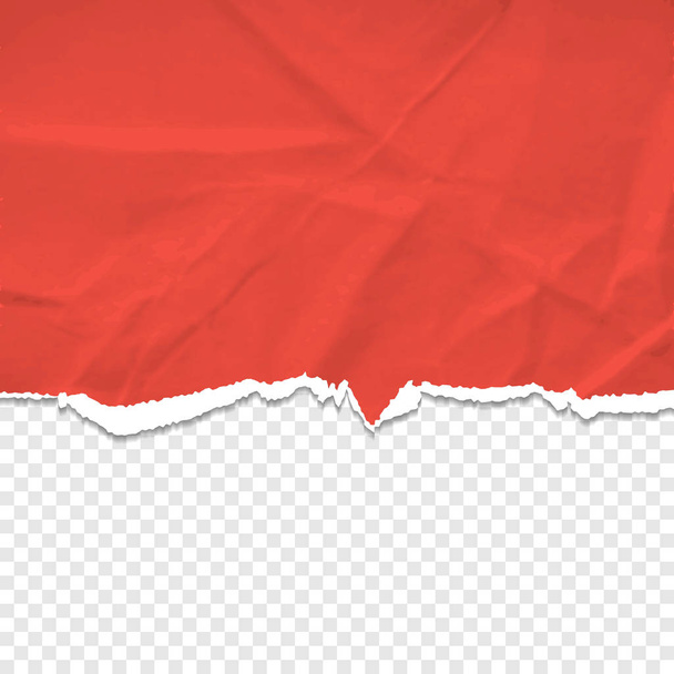 Este es un fondo de papel rojo roto.
. - Vector, Imagen