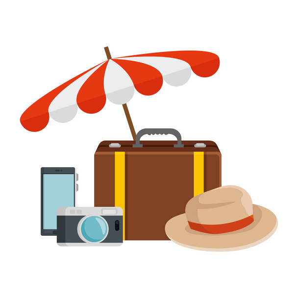 travel tourism set icons - Vecteur, image