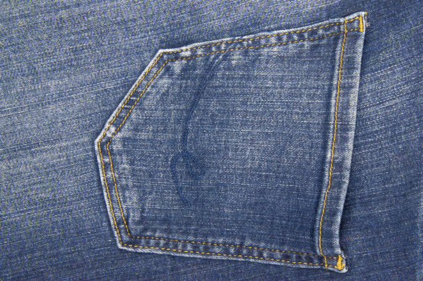 modré džíny textura pozadí - Fotografie, Obrázek