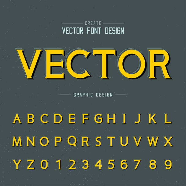 font and alphabetical vector on background, letter and text graphic art design. - Vektori, kuva