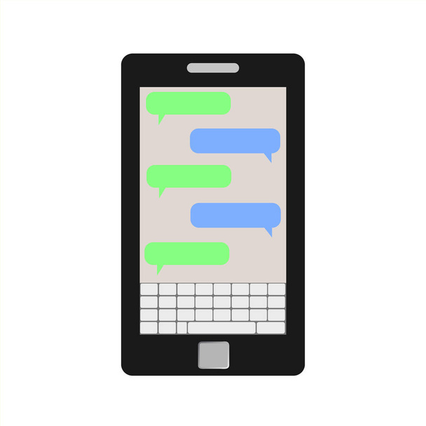 Mobile phone. Vector illustration. Social network concept. Vecto - Vector, Image