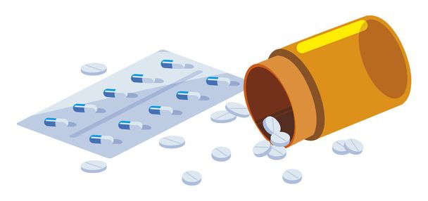 geneeskunde pot drugs pictogram - Vector, afbeelding
