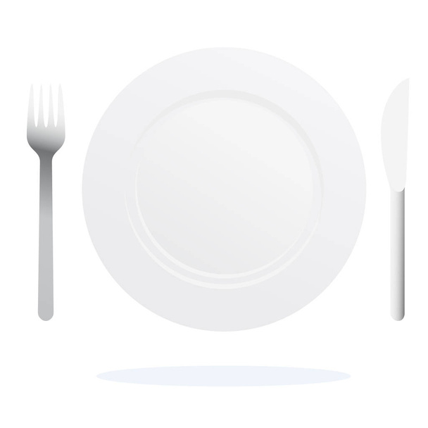 Kitchen utensils flat illustration on white - Vector, afbeelding