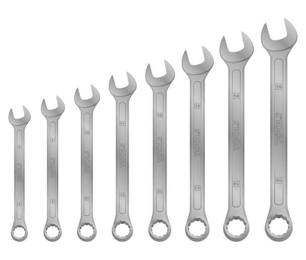 realistic vector tool. wrench set - Vector, Image