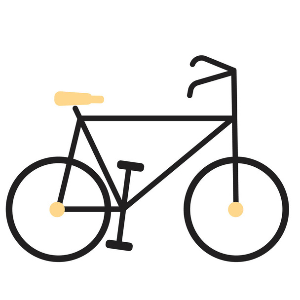 Bicycle flat illustration on white - Wektor, obraz