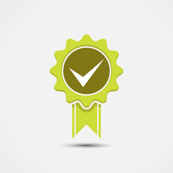 approved accept certified icon. guarantee icon, quality product symbol, medal with ribbon and check mark sign and symbol. - Vector, Image