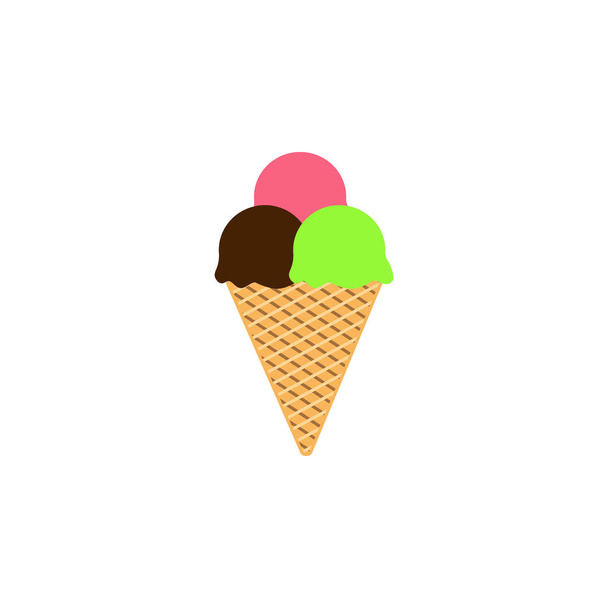 иконка цвета мороженого. Relement of ice cream illustration icon. Знаки и символы могут быть использованы для веб, логотип, мобильное приложение, пользовательский интерфейс, UX
 - Вектор,изображение