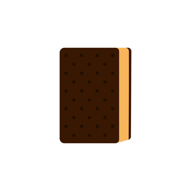 ice cream chocolate colored icon. Element of ice cream illustration icon. Signs and symbols can be used for web, logo, mobile app, UI, UX - Vector, Image
