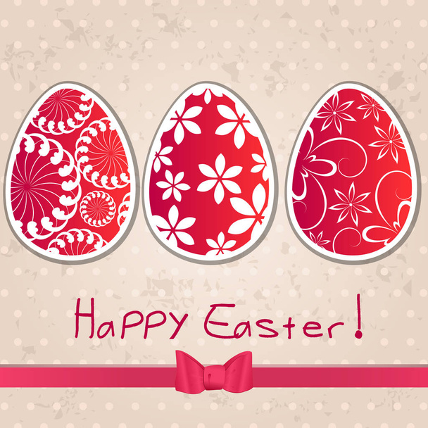 Beautiful Easter eggs illustration - Vector, imagen