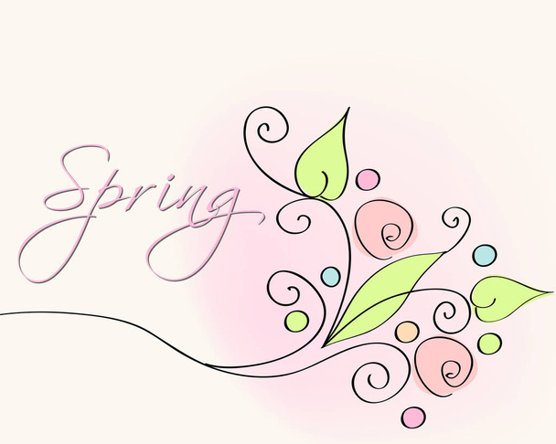 Cute spring flower illustration - Vector, Image