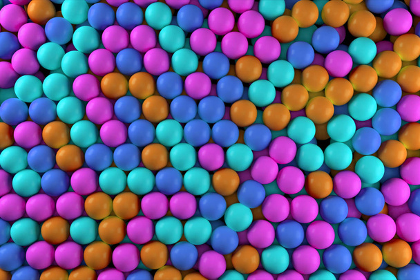 Caída bolas de colores 3d ilustración fondo abstracto
 - Foto, Imagen