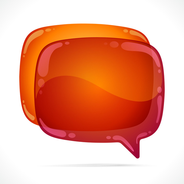 Abstract glossy speech bubble vector background - Vector, afbeelding
