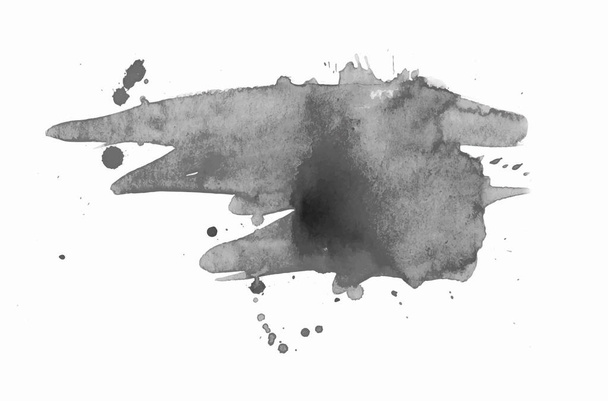 Black watercolor stain. Watercolor texture background - Vector, Image