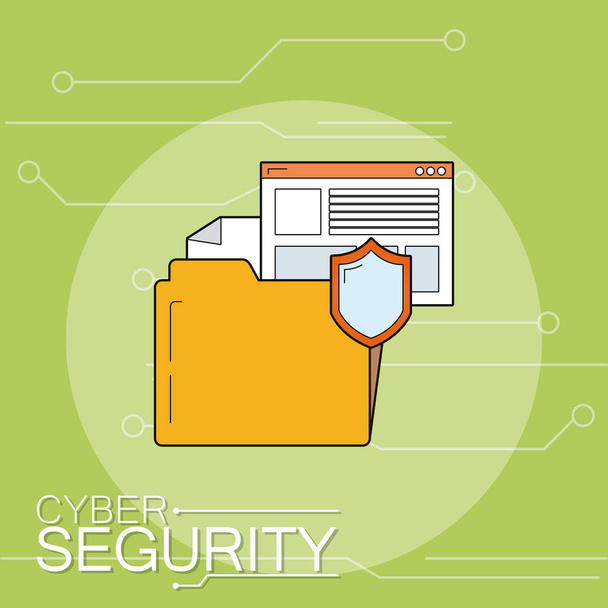 emblema de segurança cibernética
 - Vetor, Imagem