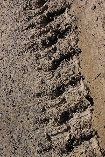 Track of a crawler tractor  - Fotoğraf, Görsel