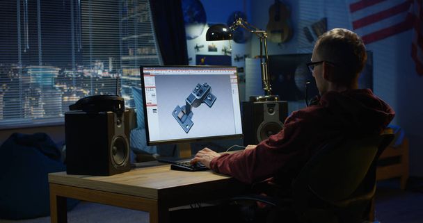 Ember zsanér egy számítógép tervezése - Fotó, kép